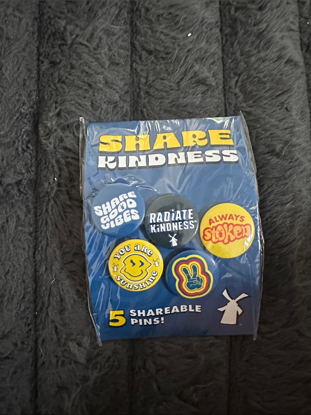 Dutch Bros Share Kindness Pin Set - Blue, Yellow, Black